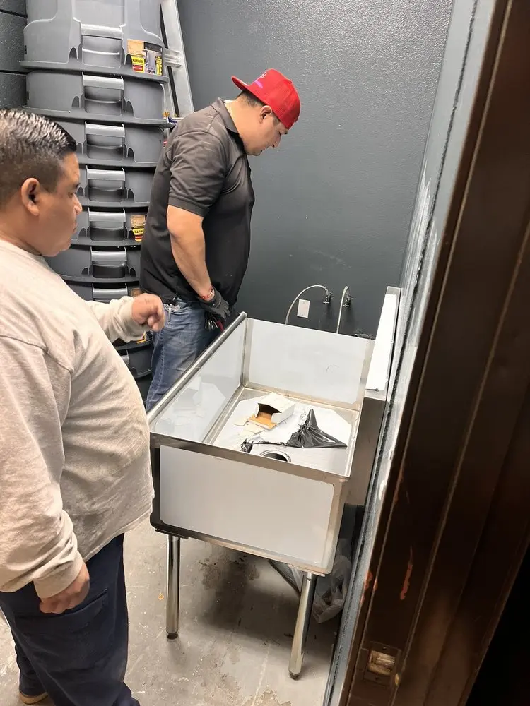 Commercial plumbing and sink installation in San Diego